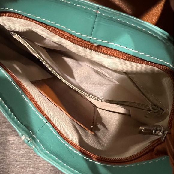 L’Artigiano Blue Leather Crossbody Bag - Picture 11 of 15